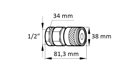 BRZA SPOJKA BAGER FFH ŽENSKA 1/2