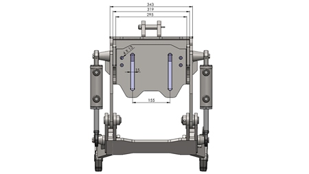 UNIVERZÁLIS FRONT HIDRAULIKA CAT. 1 - PROFI AUTOMATIC TRAKTORHOZ 800 KG (RAL AZ ÖN VÁLASZTÁSA SZERINT)