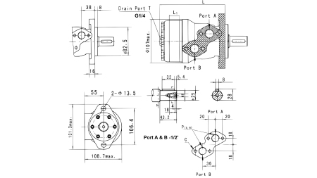 HÜDRAULILINE MOOTOR MR 250 ECO (ALSG2-L-250)