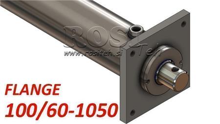 hydraulic cylinder with mounting plate 100/60-1050