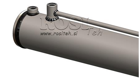 HYDRAULICKÝ VALEC PRE ŠTIEPAČKU DREVA S MONTÁŽNOU DOSKOU100/60-1050 - HORNÉ PRIPOJENIE