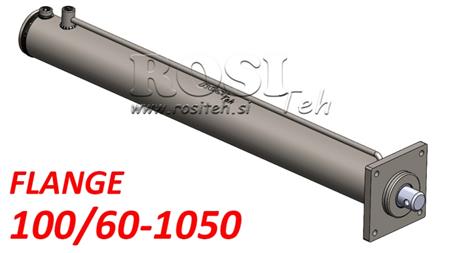 HYDRAULICKÝ VALEC PRE ŠTIEPAČKU DREVA S MONTÁŽNOU DOSKOU100/60-1050 - HORNÉ PRIPOJENIE