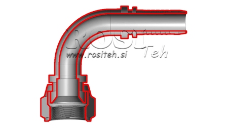 HYDRAULICKÁ PRÍPOJKA DKJ JIC74° SAMICA – KOLENO 90° DN10-3/4-16