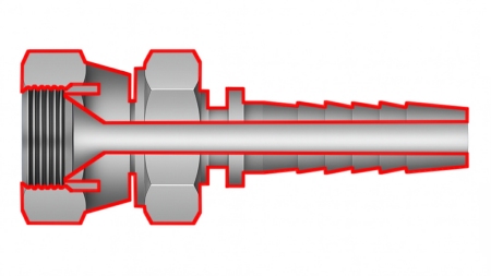 COLLEGAMENTO IDRAULICO JIS GIAPPONESE 60° KOMATSU FEMMINA DN6-M14X1.5