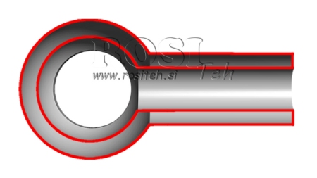 TUBO METALLICO BANJO 1/2 45mm