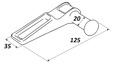 CLAMP FOR SIDE LOCK TYPE MAROTTA RIGHT