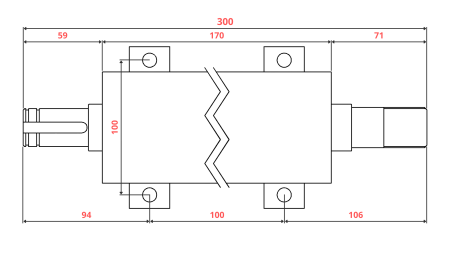 EIXO DE SERRA CIRCULAR DE FERRO FUNDIDO 300MM (ROSCA ESQUERDA)