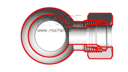 METALLROHR-BANJO 3/8 MIT MUTTER