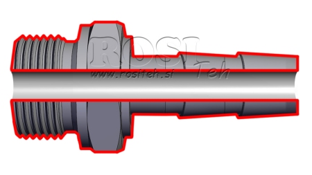 HYDRAULICKÁ PRÍPOJKA SAMEC 3/4 PRE GUMENÚ HADICU Ø15–16