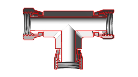 HYDRAULICKÝ T-KUS S OTOČNOU MATICOU BSP 3/8