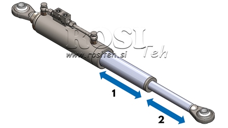 TELESCOPIC HYDRAULIC TOP LINK STANDARD - CAT. 2 (45-95 HP) - 480-811 mm (25,4/25,4 mm)