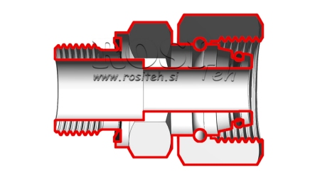 HYDRAULICKÝ DVOJITÝ SKRUTKOVÝ SPOJ AOVR ED BSP 1/2 – M22×1,5