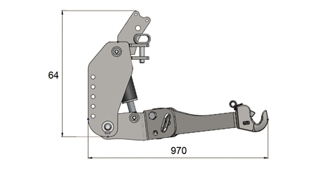 UNIVERZÁLIS FRONT HIDRAULIKA CAT. 3 TRAKTORHOZ 2500 KG (RAL AZ ÖN VÁLASZTÁSA SZERINT)