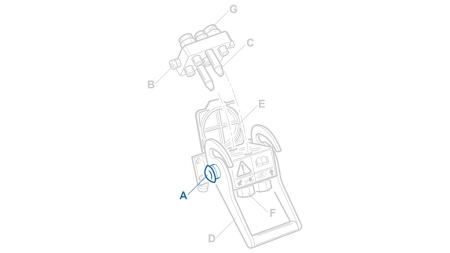 SAFETY BUTTON FOR MULTI-FASTER 3/8 2WAY FIXED PART