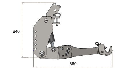 UNIVERZÁLIS FRONT HIDRAULIKA CAT. 2 - FLEX TRAKTORHOZ 1500 KG (RAL AZ ÖN VÁLASZTÁSA SZERINT)