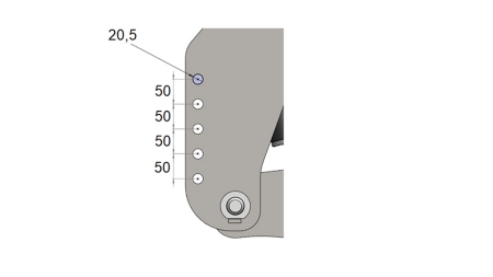 UNIVERSAL KIT FRONT HYDRAULICS 2KAT FOR TRACTOR 1500KG - GREEN (RAL 6001)