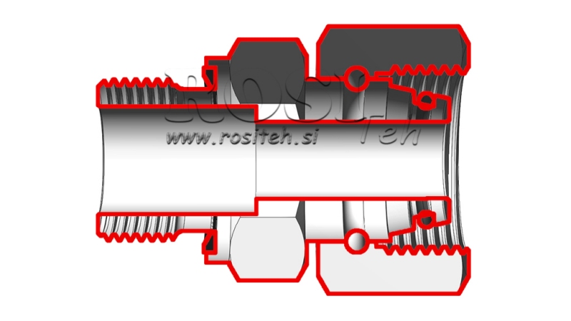 HYDRAULICKÝ DVOJITÝ SKRUTKOVÝ SPOJ AOVR ED BSP 3/8 – M18×1,5