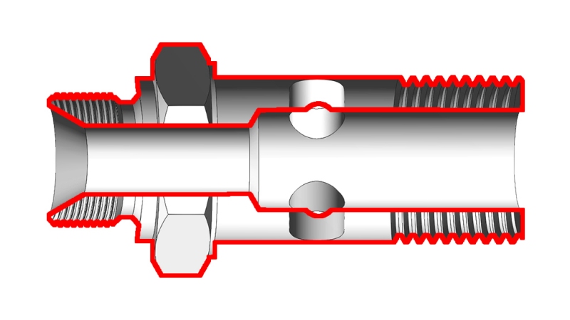 HYDRAULICKÁ BANJO SKRUTKA BSP 1/2 S PREDĹŽENÝM ZÁVITOM BSP 3/8