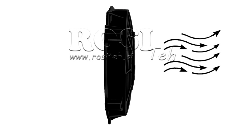 AXIAL LÜFTER - VENTILATOR 225 mm - ZULEITEND 12V