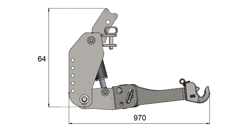 UNIVERZÁLIS FRONT HIDRAULIKA CAT. 3 TRAKTORHOZ 2500 KG