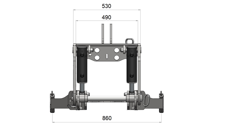 UNIVERZÁLIS FRONT HIDRAULIKA CAT. 3 TRAKTORHOZ 2500 KG (RAL AZ ÖN VÁLASZTÁSA SZERINT)