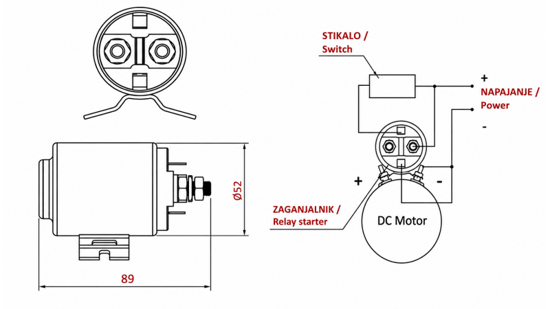 ELEKTRO ŠTARTÉR 12V