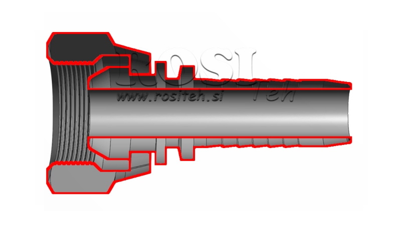 CONEXÃO HIDRÁULICA BSP FEMEA DN10-M16X1,5
