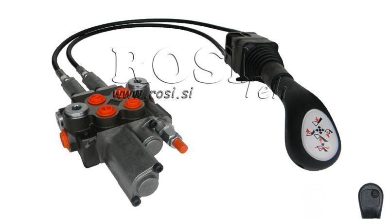 JOYSTICK 1x TLAČIDLO S KLADKOU 3 m A HYDRAULICKÝM VENTILOM 2xP40 l. PLÁVAJÚCE