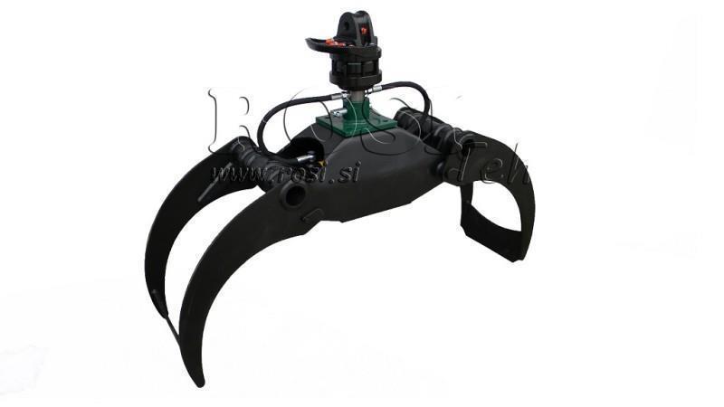 FORESTRY CLAW LG1500 kg - 1320 mm ROTATOR 4500/2500 KG WITH AXLE