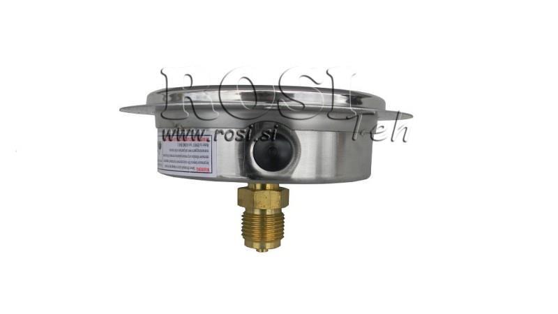 MANOMETER DN100 ZADNÝ 0 - 250 BAR - 1/2