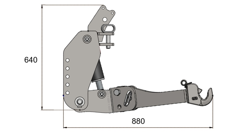 UNIVERZÁLIS FRONT HIDRAULIKA CAT. 2 - FLEX TRAKTORHOZ 1500 KG (RAL AZ ÖN VÁLASZTÁSA SZERINT)