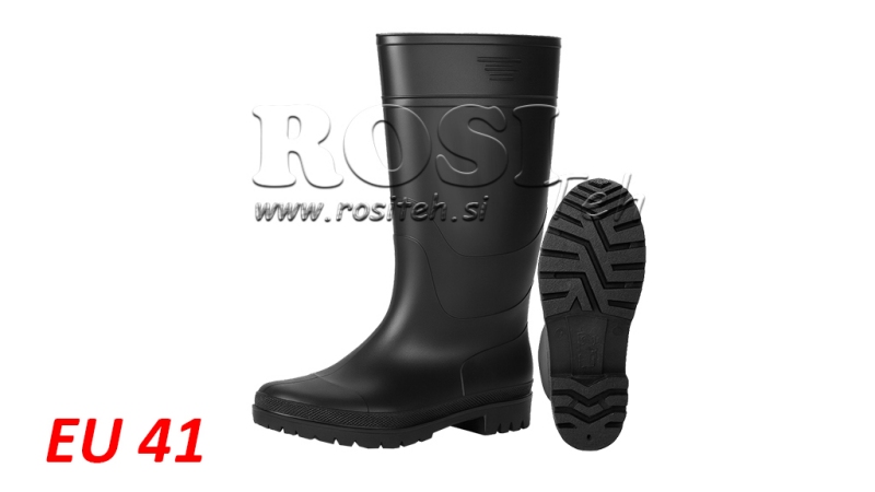 BLACK RUBBER BOOTS size 41