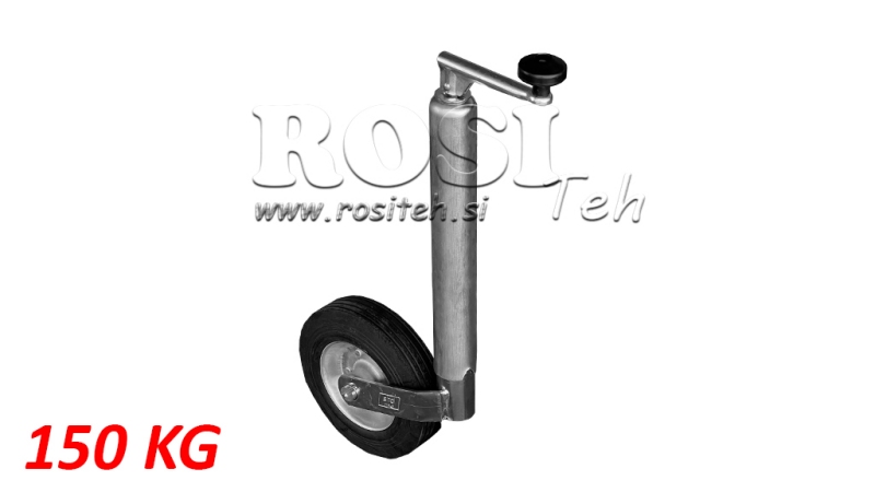 PODPERNÁ NOHA SO ZÁVITOM S KOLIESKOM PRE AUTO PRÍVES 220mm 150kg