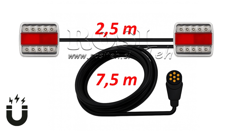 SET DE LAMPI MAGNETICE LED CU CABLU 7.5M+2.5M