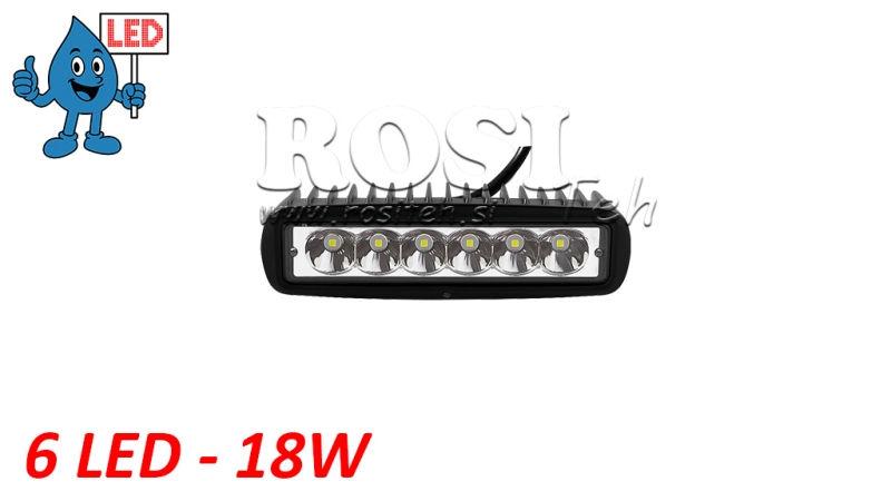 LED DARBO ŠVIESA - ŠVIESA 6 LED 18W 12V-24V