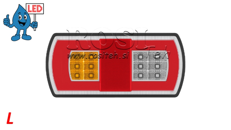 LED HÁTSÓ FÉNY KOMBINÁLT 12/24V BAL