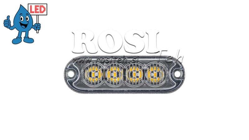 LED STROBOSKOPICKÉ SVĚTLO 12/24V
