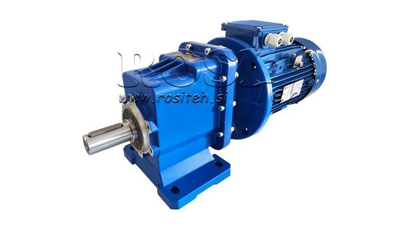 3Fázový 3.0kW-ELEKTRICKÝ MOTOR S REDUKTOREM ERC04 MS100 57rpm