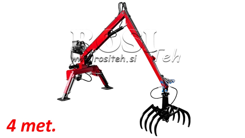 TRAKTOROVÝ HYDRAULICKÝ NAKLADAČ S VIDLICAMI HUT 4m (+ SEKCIA 7)