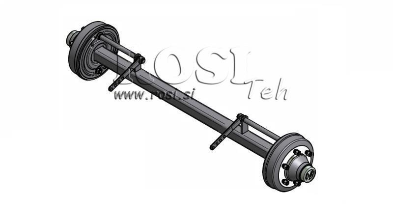 ΑΞΟΝΑΣ ΓΙΑ ΤΡΕΙΛΕΡ 8300 kg ΜΕ ΦΡΕΝΑ (1600 mm)