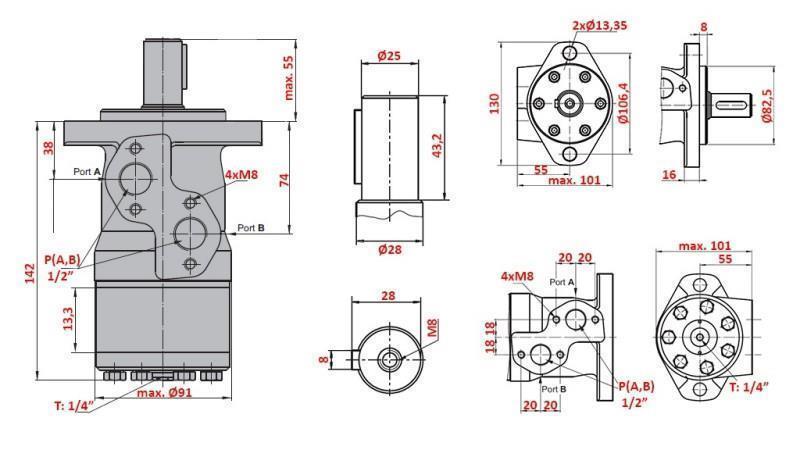 HÜDRAULILINE MOOTOR MP 100
