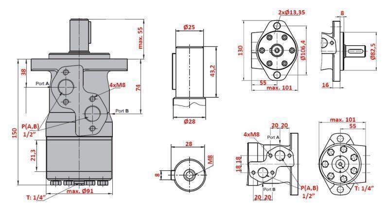 ХИДРАВЛИЧЕН МОТОР MP 160