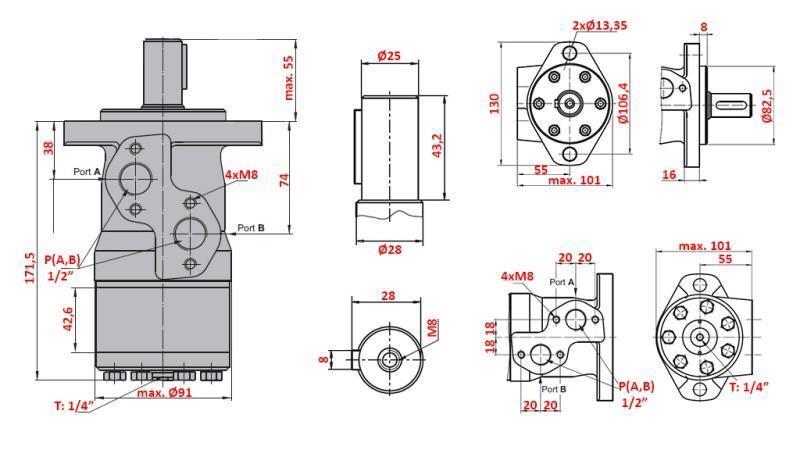 MOTOR HIDRAULIC MP 315