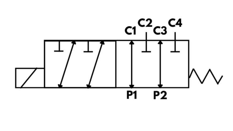 6 potni ventil 3/4 (6/2) 12V - 140lit