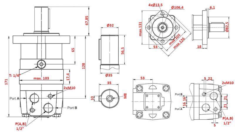 HYDRAULICKÝ MOTOR MS 100