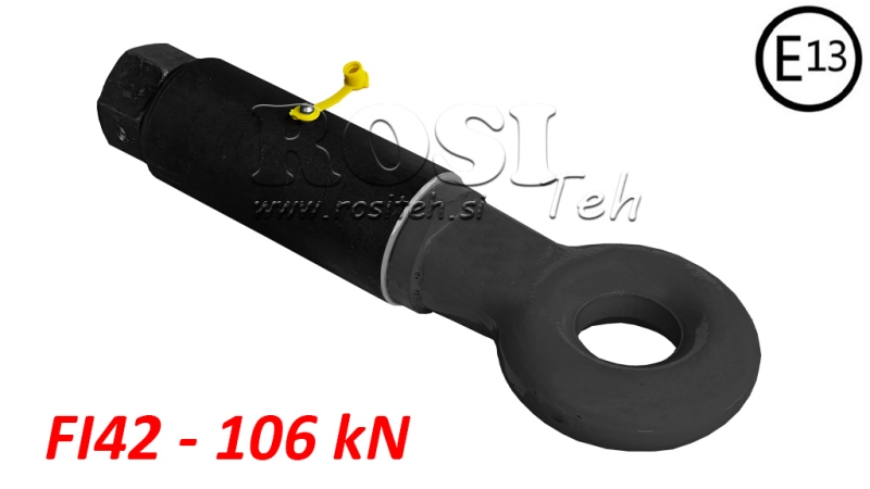 GANCHO DE REBOQUE GIRATÓRIO FI42 106kN (certificado E13)