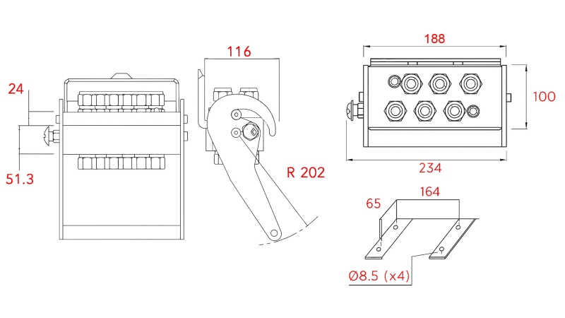 MULTI-FASTER COUPLING 6WAY BSP 3/8 MOBILE PART