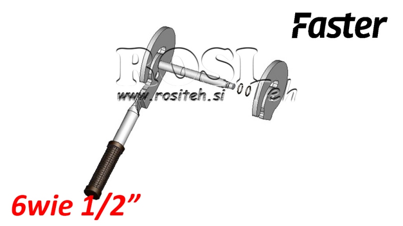 PÁKA PRE MULTI-FASTER 6CESTNÝ 1/2 PEVNÁ ČASŤ