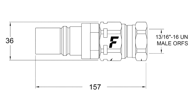 MÄNNLICHE SCHNELLKUPPLUNG FÜR MULTI-FASTER 9/16 3PLK,3PLV C MOBILER TEIL