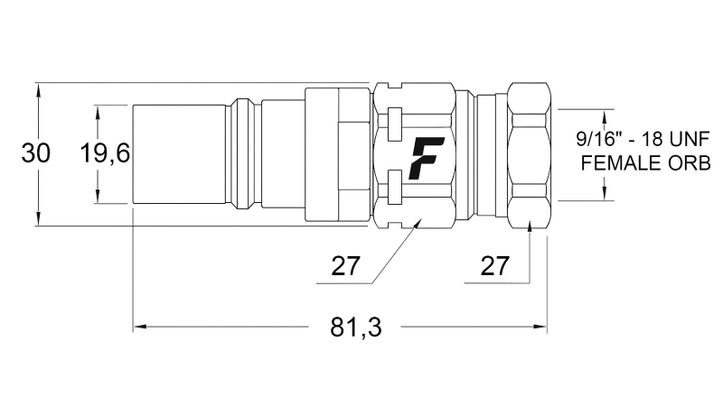 MÄNNLICHE SCHNELLKUPPLUNG FÜR MULTI-FASTER 3/8 MOBILER TEIL